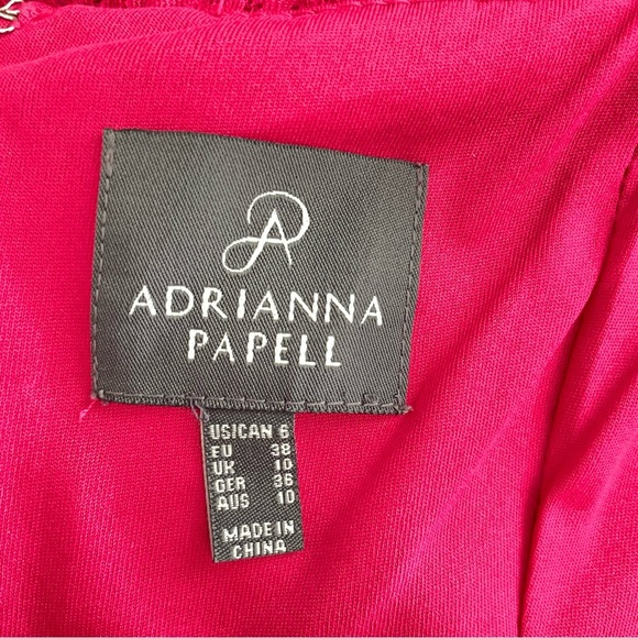Adrianna Papell Pink Lace Sheath Dress Size 6 26534 - Picture 6 of 9